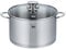 ELO 72555 Fleischtopf 24 cm mit Glasdeckel Serie Galant, Induktion, Edelstahl hochglänzend, mit Literskala und Öl-Dosier-System