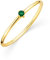 OROVI Damen Goldschmuck, Verlobungsring mit Smaragd, Gold Ring mit Solitaire grüner Edelstein Geburtsstein, 9 Karat (375) Gelbgold