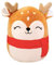 POPOYU Elch Kuscheltier,Kawaii Plüsch Stofftier Gefüllte Plüschpuppe,Elch Plüschtier Nikolaus Stofftier Weihnachtsmann für Kinder Sofa Schlafzimmer Dekoration Spielzeug Weihnachten Neujahr Geschenk