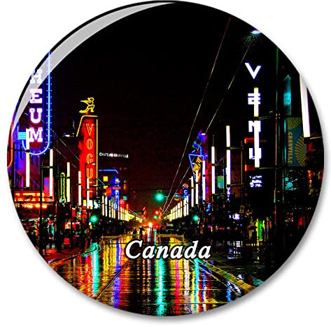 Kanada Granville Street Vancouver Kühlschrankmagnet Dekorativer Magnet Aufkleber Reise Souvenir Kollektion Tourist City Geschenk Whiteboard Küche