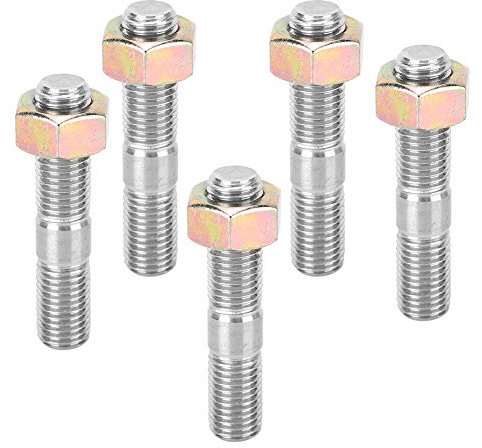 Yosoo Health Gear Kit de Goujons Turbo M10x1.25 50 Mm pour DSM 1G EVO1~10 Turbos, 5 Goujons M10 Turbo en Acier Inoxydable Massif avec Boulons de Remplacement du Kit de Goujons