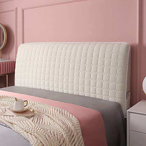 uyeoco Samt Bettkopfteil Hussen Bett Kopfteil Husse/Bezug, Staubdichte Dehnbare Schwarz Kopfteilbezug 140/160/180/200cm Kopfbedeckungen Abdeckung e Kopfteil Überzug (Color : #18, Size : 190cm/75in)