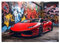 WallArena - Vlies Fototapete Kinderzimmer 416x254 cm Auto Sportwagen Gaming Junge Graffiti - Fototapeten Tapeten für Kinder Kindertapete Kinderzimmertapete - Vliestapete Wandtapete Tapete 3D Effekt