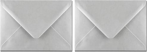 arkCRAFT 25 x C6 Premium Envelopes 100gsm 114mm x 162mm (Silver) (Pack of 2)
