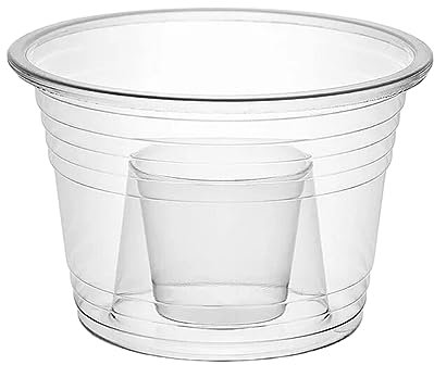 CHEF ROYALE Jager Bomb Schnapsgläser – Einweg-Kunststoff-Schnapsgläser – 25 ml wiederverwendbare Kunststoffbecher – CE-gekennzeichnete, klare Einweg-Schnapsgläser – ideal für alle Veranstaltungen – 50