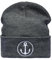 Baddery (A) Strickmütze - Anker - Unisex Mütze für Herren und Damen - Seemannsmütze Geschenk für Segler - Docker Trawler Fischer Beanie (One Size - Grau)