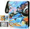 Sammelalbum Karten Groß,900 Karten Sammelkarten Album mit 9 Taschen 50 Seiten, Sammelmappe Karten Ordner Heft Groß Kapazität, Tragbar Wasserdicht PU Karten Halter, Geschenk für Kinder (flying2)