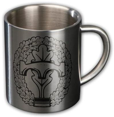 Metallbecher Pioniere Bundeswehr Kaffee Tasse Panzer Kompanie Brücke Heer #44003