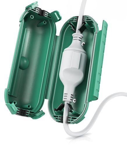 Brandson - Garten Kabelbox wasserdicht - outdoor IP44 wasserdichte Safe Box - trittfest - wetterbeständige Schutzbox für Verlängerungskabel für LED-Kette Elektrowerkzeug Rasenmäher