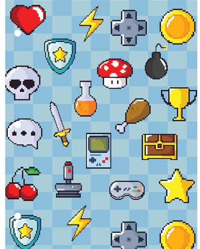 Eccolo BTS Ordner mit 2 Fächern, 21,6 x 27,9 cm, Gamer