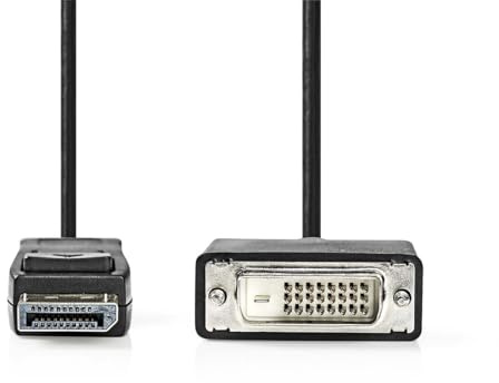 NEDIS Displayport-Kabel - DisplayPort Stecker - DVI-D 24+1-Pin Stecker - 1080p - Vernickelt - 2.00 m - Rund - PVC - Schwarz - Label