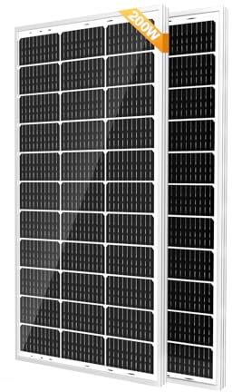 SOLPERK Lot de 2 panneaux solaires 100 W 12 V 200 W avec module PV monocristallin haute efficacité pour bateau, voiture, camping-car, moto, automobile marine