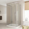 Box Doccia 3 Lati 80x120x80 cm 2 Ante Scorrevoli in Cristallo Trasparente 6mm H198 Odense Trio