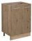 Vicco Küchenunterschrank R-Line, Artisan-Eiche/Goldkraft Eiche, 60 cm ohne Arbeitsplatte