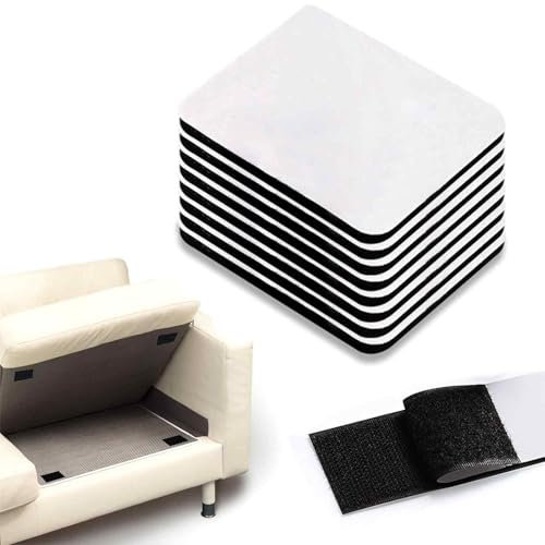 AFCJLTO 10 Stück Weiß Klettband Selbstklebend Extra Stark – Doppelseitiger Klettverschluss für Wände, Boden, Tür, Glas,Metall
