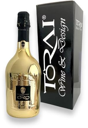 Spumante Millesimato Extra Dry, Bottiglia Oro Specchio, Scatola Regalo, Uve Glera Colli Trevigiani, Giallo Paglierino, Perlage Fine e Persistente, Profumo e Sapore Delicati di Frutti e Fiori