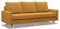 Mebligo - Sofa Mit Schlaffunktion und Bettkasten Blank, 3 Sitzer 212 cm Breit, Schlafsofa Mit Bonellfederkern im Sitz, Ausziehbares Couch auf Holzfüßen, Wohnzimmer - Gelb