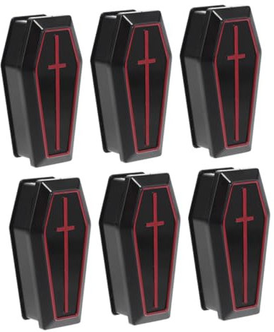 Cabilock 6 Stück Box Sarg Box Modell Halloween Schmuckschatullen Sarg Geschenkboxen Tisch Modelle Schmuckbehälter Party Figur Boxen Ornament Kunststoff