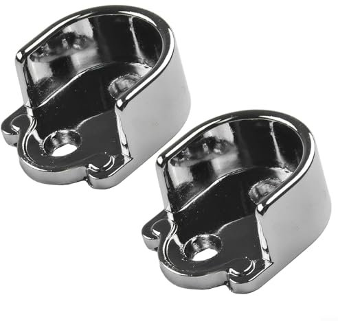 Starke Kleiderstange Kleiderbügel Stangensockel, rundes Ende, 2 Stück Stützwinkel für Kleiderrohr (25 mm)