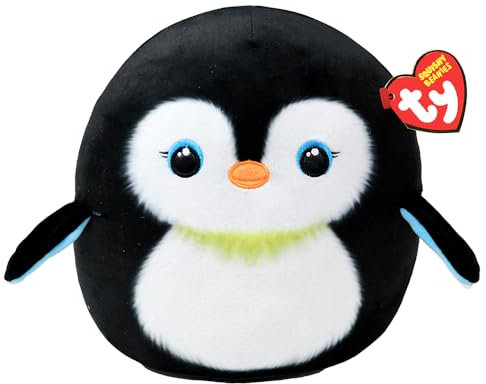 TY Neve Pinguin - Squishy Beanie 10 | Weiches Plüschtier für Kinder, Babytier, Kuschelteddy, Sammler-Plüschtiere