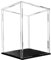 Acryl-Vitrine, transparent, staubdicht, Würfel für Sammlerstücke mit schwarzem Sockel, anpassbare Displaybox für Actionfiguren, Schmuck, Baseball-Modell und mehr