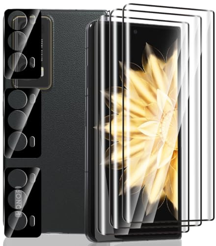 Yieehhow [3+3 Stück] Schutzfolie für Honor Magic V2 Panzerglas, 9H Härte Schutzglas und Kameraschutz Panzer Schutz Glas, HD Displayschutz/Bläschenfrei Panzerfolie für Honor Magic V2