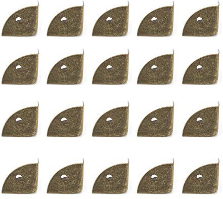 Rankomu 20 Stück Antike Eckenschützer Aus Bronze 26x26mm, Hochwertiger Metall-Kantenschutz Für Holzkisten, Schmuckschatullen & Möbel, Dekorativer Vintage-Eckschutz Mit Einfacher Installation