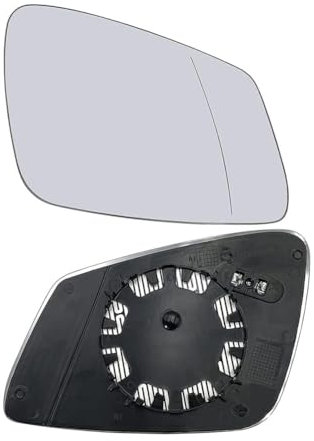 Beheizbar Spiegelglas Ersatz für BMW F01 F07 F10 F11 F20 F21 F22 F30 F31 F32 F34 F36 i3, Außenspiegel Glas Asphärisch mit Trägerplatte, Umkehrlinse Rückfahrglas Spiegel (rechts)