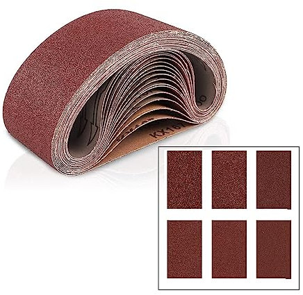 Amoladora de banco, Lijadora de banda, Lijadora de banda eléctrica de 600 W, lijadora eléctrica de velocidad Variable, máquina pulidora de carpintería for madera con 12 bandas de lijado para afilar(18