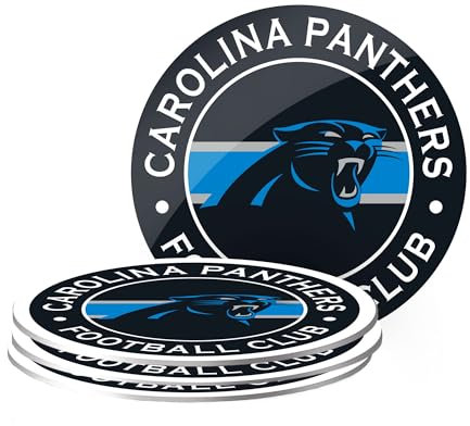 Carolina Panthers NFL 4er Set Untersetzer Coaster Set Bierdeckel
