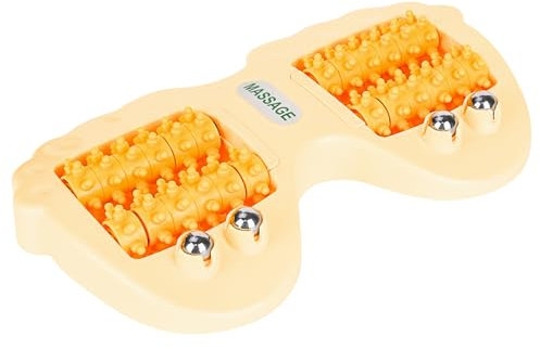 RUCUDIM Fußmassageroller,Fußmassagegerät,Reflexzonen-Fußmassagegerät, Fußmassage Fersensporn Massagegerät für Füße, Fußroller zur Linderung Plantarfasziitis(Orange)
