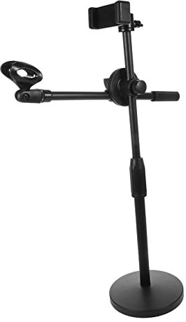 SECFOU Tischmikrofonständer Verstellbarer Mikrofonständer Mit Handy-clip Mikrofonhalter Für Schreibtisch Robust Und Langlebig -schnittstelle