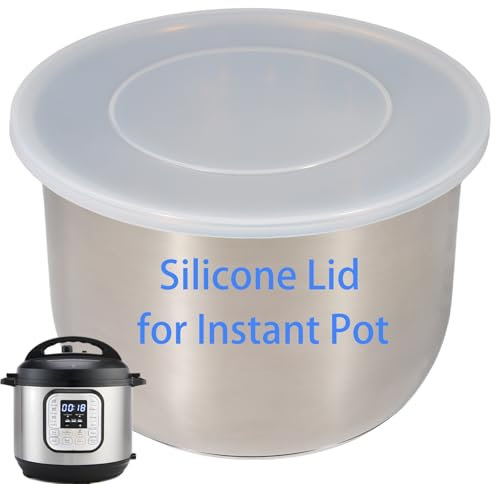 Silicone Lid for Instant Pot 5 Qt & 6 Qt, Silicone Cover Perfect Fit for Inner pot of Instapot, BPA-Free Reusable Silicone Lid for Storing Leftovers & Keeping Food Fresh, Freezer And Microwave-Safe