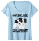 Damen Lustiges Border Collie Hund Offizielles Schlafshirt T-Shirt mit V-Ausschnitt