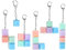 6PCS Keyboard Fidget Toy, Mini Colorful Fidget Keyboard, Portable Removable Fidget Keychain, Ideal for Stress Relief, Finger Exercise, Anxiety Decompression, for Home, Office and School Use