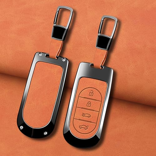 ZYJZXL188 Autoschlüssel Hülle für Smart #5 2025, Schlüsseletui Schlüsseltasche, Funkschlüssel Schlüsselanhänger Abdeckung, Auto Zubehör,A-Orange