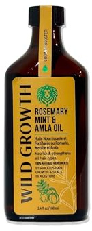 WildGrowth Rosemary Mint & Amla Hair Growth Oil, Scalp-Stimulating Formula, All Hair Types, Natural Oils Blend, Rosemary Peppermint Scent, 100ml