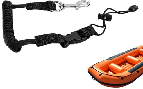 SVCEQZE Kayak Paddel Gurt,Dehnbare Schnur Kajak Haltegurt - Stabiles Sportzubehör Für Süß- Und Salzwasser Angeln Bootssport Und Kanufahren