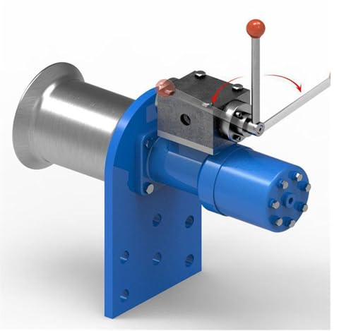 Trasportatore di funi da pesca elettrico 24V 12V Piccolo verricello sollevamento e trazione Argano idraulico for gru, carro attrezzi, barca, traino
