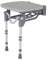 Homecraft Padded Shower Stool – Adjustable Height Water Seat, Ergonomic Folding Shower Chair for Adults, Non Slip Bathroom Stool, Plastic Perching Stool for Elderly, Compact Bathroom Stool