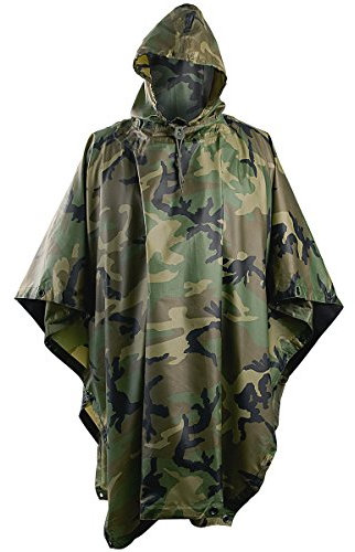 Helikon Wasserdicht Poncho Ripstop Woodland