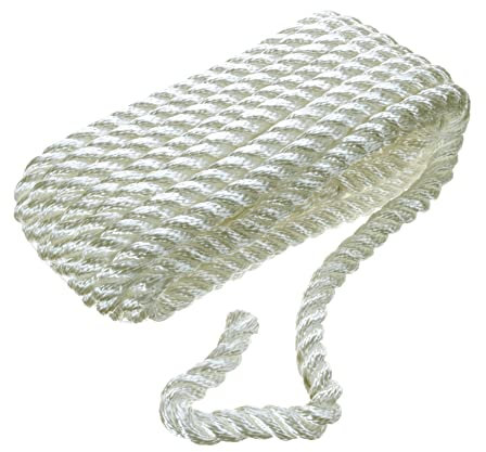 Seachoice 50–42651 Cabo Zurrgurte Nylon, 3 Strähnen, weiß, 19 mm x 15,2 m