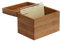 oceanstar Bambus-Rezeptbox mit Trennwand, naturfarben, 17,3 cm B x 12,4 cm T x 13 cm H