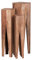 Wohnling Beistelltisch 3er Set Akazie Massivholz Satztisch Quadratisch Modern, Säulentisch Pflanzentisch 3-teilig, Blumenständer Blumentisch Wohnzimmer, Pflanzenhocker Blumenhocker Dekosäule