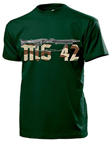 MG 42 Säge Maschinengewehr Wh Splittertarn Deko Gewehr Waffe Bodenfund Militaria - T Shirt Herren, grün #18060