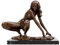 Kunst & Ambiente - Erotik Skulptur - Hockende Amazone - Aktbronze - signiert Césaro - Erotik Akt - Sexy Bronzefigur - Sexy Figuren Kaufen