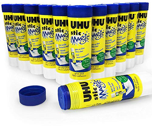 UHU Stic Magic Glue Stick – Pack of 12 – 40g – Solvent Free - 3000694