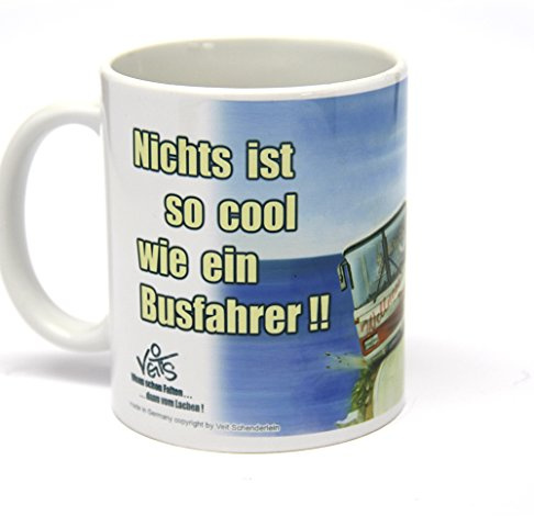 Veit's lustige Cartoon Keramik Tasse Becher Nah-/Fern Verkehr Nichts ist so cool wie EIN Busfahrer!!