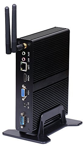 HUNSN Fanless Mini PC, Desktop Computer, HTPC, Nano Kodi Box, J1900 N3510 N3520, Windows 11 or Linux Ubuntu, BM10, WiFi, BT, 2 x COM, VGA, HDMI, USB3.0, 4 x USB2.0, LAN, 4G RAM, 128G SSD