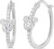 Disney Boucles d'oreilles créoles Mickey ou Minnie Mouse en argent sterling et oxyde de zirconium pour femme, Zircone cubique, Zircone cubique